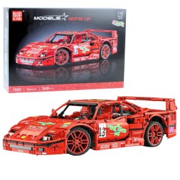 LEAN Toys Klocki Konstrukcyjne Samochód Sportowy Wyścigowy Czerwony 1:10 2688 el.
