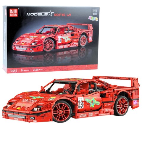 LEAN Toys Klocki Konstrukcyjne Samochód Sportowy Wyścigowy Czerwony 1:10 2688 el. LEAN Toys Klocki Konstrukcyjne Samochód Sportowy Wyścigowy Czerwony 1:10 2688 el.