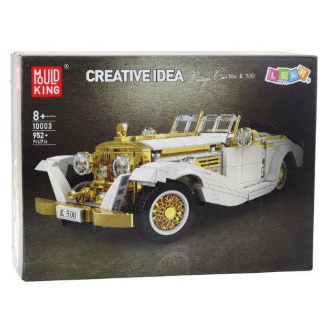 LEAN Toys Klocki Konstrukcyjne Samochód Vintage Klasyk K500 Biało-Złoty 952 el. LEAN Toys Klocki Konstrukcyjne Samochód Vintage Klasyk K500 Biało-Złoty 952 el.