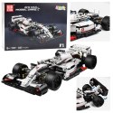 LEAN Toys Klocki Konstrukcyjne Samochód Wyścigowy F1 Biało-Czerwony 1235 el.