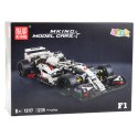 LEAN Toys Klocki Konstrukcyjne Samochód Wyścigowy F1 Biało-Czerwony 1235 el.