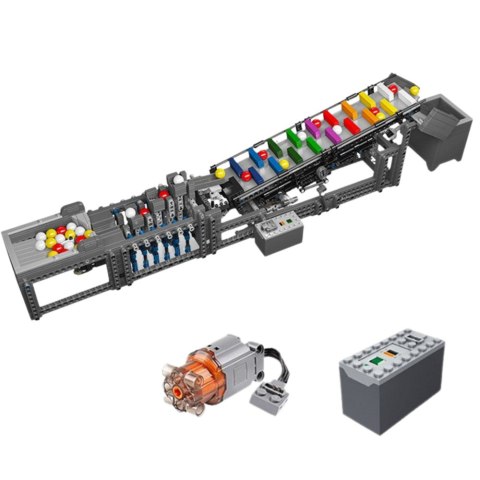LEAN Toys Klocki Konstrukcyjne Tor Na Kulki Z Silnikiem Elektrycznym 1281 el. LEAN Toys Klocki Konstrukcyjne Tor Na Kulki Z Silnikiem Elektrycznym 1281 el.