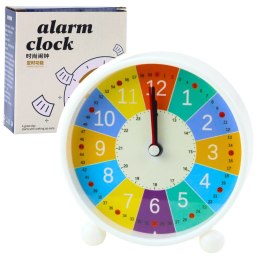 LEAN Toys Zegar Budzik Dziecięcy Edukacyjny Kwarcowy Minuty Sekundy Kolorowy 12cm