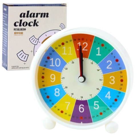 LEAN Toys Zegar Budzik Dziecięcy Edukacyjny Kwarcowy Minuty Sekundy Kolorowy 12cm LEAN Toys Zegar Budzik Dziecięcy Edukacyjny Kwarcowy Minuty Sekundy Kolorowy 12cm