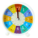 LEAN Toys Zegar Budzik Dziecięcy Edukacyjny Kwarcowy Minuty Sekundy Kolorowy 12cm