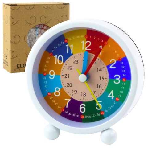 LEAN Toys Zegar Budzik Dziecięcy Edukacyjny Kwarcowy Minuty Sekundy Kolorowy 9cm LEAN Toys Zegar Budzik Dziecięcy Edukacyjny Kwarcowy Minuty Sekundy Kolorowy 9cm