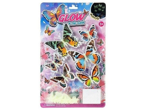 Naklejki fluo na ścianę motyle 34,5x21,5x1,5cm Naklejki fluo na ścianę motyle 34,5x21,5x1,5cm