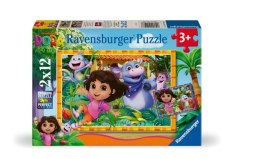Puzzle dla dzieci 2D: Dora poznaje świat 2x12el