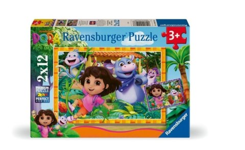 Puzzle dla dzieci 2D: Dora poznaje świat 2x12el Puzzle dla dzieci 2D: Dora poznaje świat 2x12el