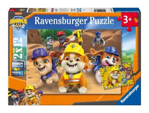 Puzzle dla dzieci 2D: Rubble i jego ekipa 2x12el Puzzle dla dzieci 2D: Rubble i jego ekipa 2x12el