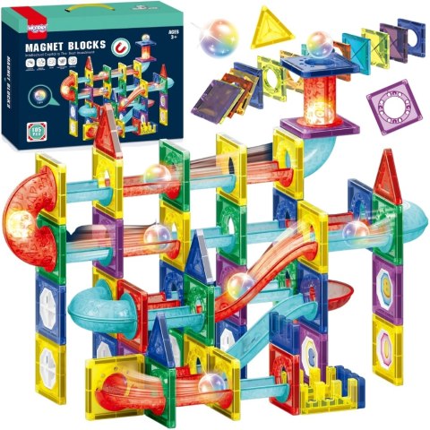 WOOPIE Klocki Magnetyczne Konstrukcyjne 3D Zestaw Edukacyjny Tor Kulkowy 105el. WOOPIE Klocki Magnetyczne Konstrukcyjne 3D Zestaw Edukacyjny Tor Kulkowy 105el.