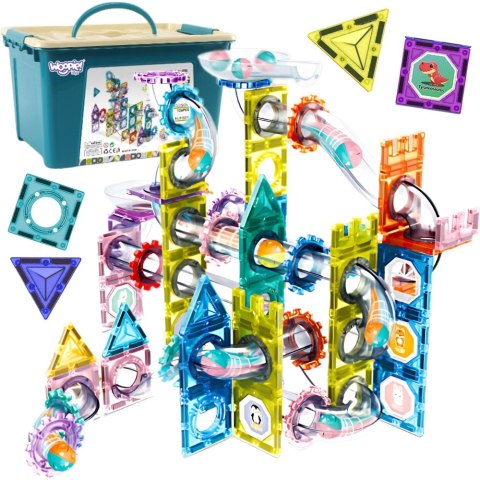 WOOPIE Klocki Magnetyczne Konstrukcyjne 3D Zestaw Edukacyjny Tor Kulkowy 126el.el. WOOPIE Klocki Magnetyczne Konstrukcyjne 3D Zestaw Edukacyjny Tor Kulkowy 126el.el.