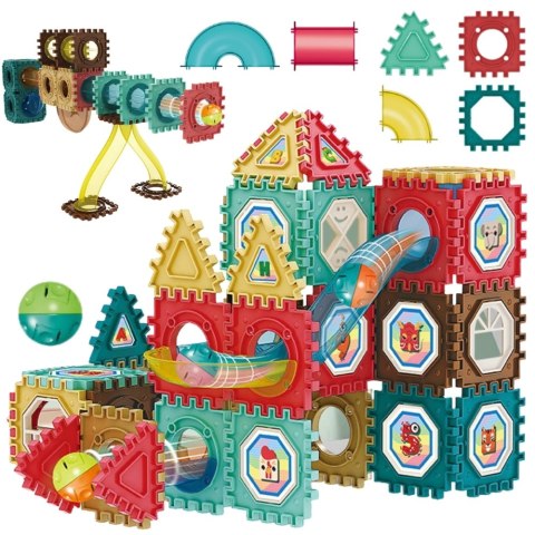 WOOPIE Klocki Magnetyczne Konstrukcyjne 3D Zestaw Edukacyjny Tor Kulkowy 68el. WOOPIE Klocki Magnetyczne Konstrukcyjne 3D Zestaw Edukacyjny Tor Kulkowy 68el.