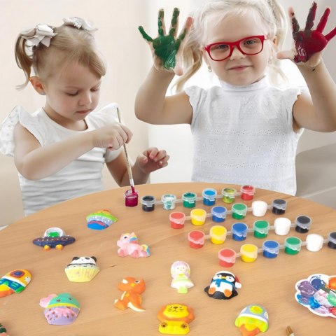 WOOPIE Zestaw Kreatywny z Farbami DIY Zrób Odlewy Gipsowe Figurki i Pomaluj - Zestaw Dinozaury WOOPIE Zestaw Kreatywny z Farbami DIY Zrób Odlewy Gipsowe Figurki i Pomaluj - Zestaw Dinozaury