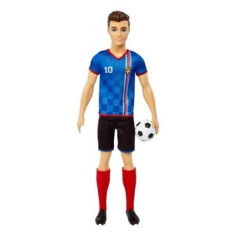 Barbie Ken Piłkarz Lalka niebieska koszulka Barbie Ken Piłkarz Lalka niebieska koszulka