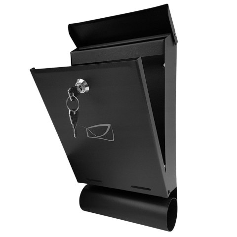 LEAN Skrzynka Pocztowa Na Listy Gazety Stal Ocynkowana Czarna 32,5x22,5x9,5cm LEAN Skrzynka Pocztowa Na Listy Gazety Stal Ocynkowana Czarna 32,5x22,5x9,5cm