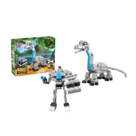 LEAN TOYS Klocki Konstrukcyjne Dinozaur Robot 2w1 50-70 el. Mix LEAN TOYS Klocki Konstrukcyjne Dinozaur Robot 2w1 50-70 el. Mix