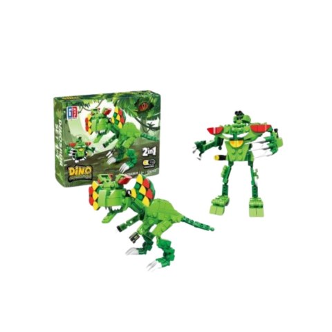 LEAN TOYS Klocki Konstrukcyjne Dinozaur Robot 2w1 50-70 el. Mix LEAN TOYS Klocki Konstrukcyjne Dinozaur Robot 2w1 50-70 el. Mix