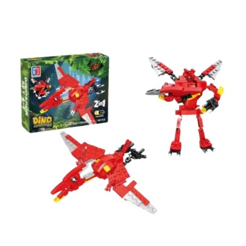 LEAN TOYS Klocki Konstrukcyjne Dinozaur Robot 2w1 50-70 el. Mix LEAN TOYS Klocki Konstrukcyjne Dinozaur Robot 2w1 50-70 el. Mix