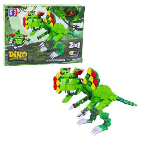 LEAN TOYS Klocki Konstrukcyjne Zestaw Dinozaur Robot 2w1 145-161 el. Mix LEAN TOYS Klocki Konstrukcyjne Zestaw Dinozaur Robot 2w1 145-161 el. Mix