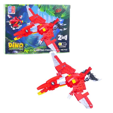 LEAN TOYS Klocki Konstrukcyjne Zestaw Dinozaur Robot 2w1 145-161 el. Mix LEAN TOYS Klocki Konstrukcyjne Zestaw Dinozaur Robot 2w1 145-161 el. Mix