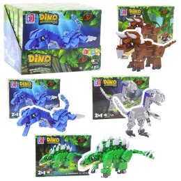 LEAN TOYS Klocki Konstrukcyjne Zestaw Dinozaur Robot 2w1 148-175 el. Mix