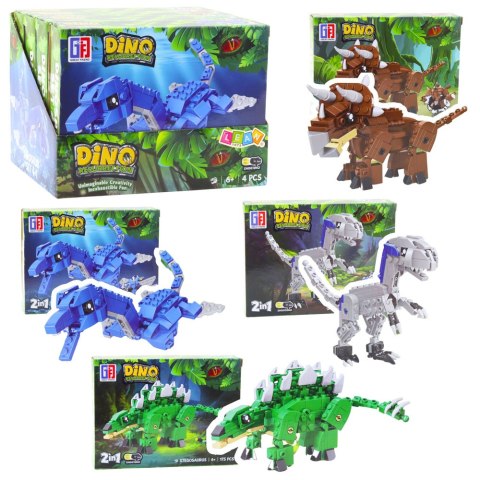 LEAN TOYS Klocki Konstrukcyjne Zestaw Dinozaur Robot 2w1 148-175 el. Mix LEAN TOYS Klocki Konstrukcyjne Zestaw Dinozaur Robot 2w1 148-175 el. Mix