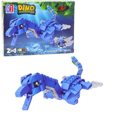LEAN TOYS Klocki Konstrukcyjne Zestaw Dinozaur Robot 2w1 148-175 el. Mix LEAN TOYS Klocki Konstrukcyjne Zestaw Dinozaur Robot 2w1 148-175 el. Mix