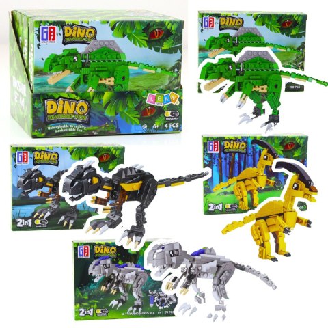 LEAN TOYS Klocki Konstrukcyjne Zestaw Dinozaur Robot 2w1 153-179 el. Mix LEAN TOYS Klocki Konstrukcyjne Zestaw Dinozaur Robot 2w1 153-179 el. Mix