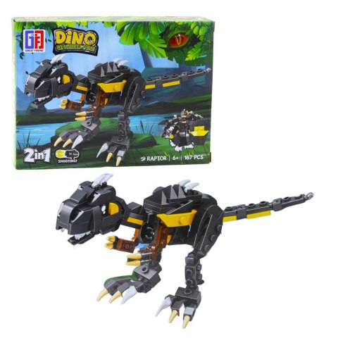 LEAN TOYS Klocki Konstrukcyjne Zestaw Dinozaur Robot 2w1 153-179 el. Mix LEAN TOYS Klocki Konstrukcyjne Zestaw Dinozaur Robot 2w1 153-179 el. Mix