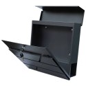 LEAN Toys Duża Skrzynka Pocztowa Na Listy Gazety Antracytowa 37x37x11 cm