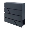 LEAN Toys Duża Skrzynka Pocztowa Na Listy Gazety Antracytowa 37x37x11 cm