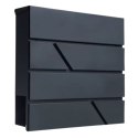 LEAN Toys Duża Skrzynka Pocztowa Na Listy Gazety Antracytowa 37x37x11 cm
