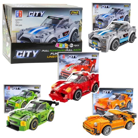 LEAN Toys Klocki Konstrukcyjne 2w1 Auto Robot Napęd Pull-Back 194-216 el. Mix LEAN Toys Klocki Konstrukcyjne 2w1 Auto Robot Napęd Pull-Back 194-216 el. Mix