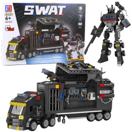 LEAN Toys Klocki Konstrukcyjne 8w1 Pojazd SWAT Policja Robot 826 el.