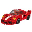 LEAN Toys Klocki Konstrukcyjne Auto Robot 2w1 Czerwony Napęd 341 el.