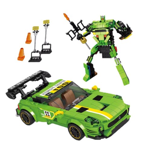 LEAN Toys Klocki Konstrukcyjne Auto Robot 2w1 Żółto-Zielony Napęd 352 el. LEAN Toys Klocki Konstrukcyjne Auto Robot 2w1 Żółto-Zielony Napęd 352 el.