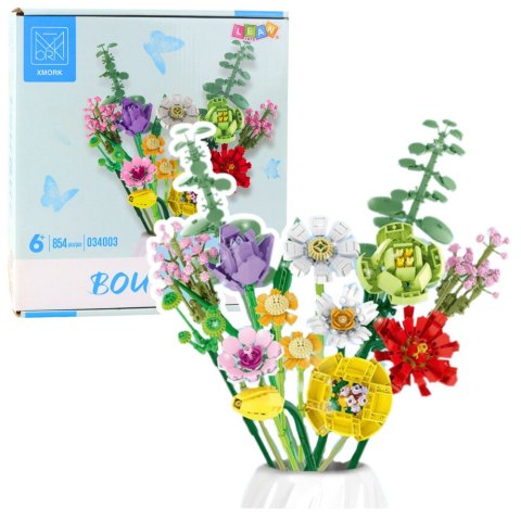 LEAN Toys Klocki Konstrukcyjne Dekoracyjny Bukiet Kwiaty Kolorowe 854 el. LEAN Toys Klocki Konstrukcyjne Dekoracyjny Bukiet Kwiaty Kolorowe 854 el.