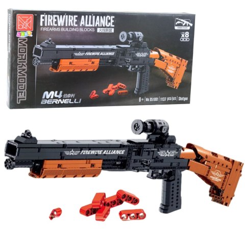 LEAN Toys Klocki Konstrukcyjne Karabin M4 Bernelli Funkcja Strzału 1137 el. LEAN Toys Klocki Konstrukcyjne Karabin M4 Bernelli Funkcja Strzału 1137 el.