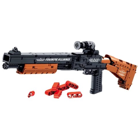 LEAN Toys Klocki Konstrukcyjne Karabin M4 Bernelli Funkcja Strzału 1137 el. LEAN Toys Klocki Konstrukcyjne Karabin M4 Bernelli Funkcja Strzału 1137 el.