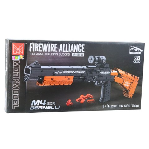 LEAN Toys Klocki Konstrukcyjne Karabin M4 Bernelli Funkcja Strzału 1137 el. LEAN Toys Klocki Konstrukcyjne Karabin M4 Bernelli Funkcja Strzału 1137 el.