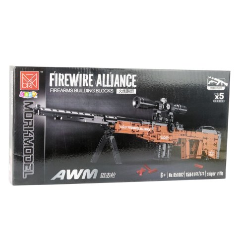 LEAN Toys Klocki Konstrukcyjne Karabin Snajperski AWM Funkcja Strzału 1594 el. LEAN Toys Klocki Konstrukcyjne Karabin Snajperski AWM Funkcja Strzału 1594 el.