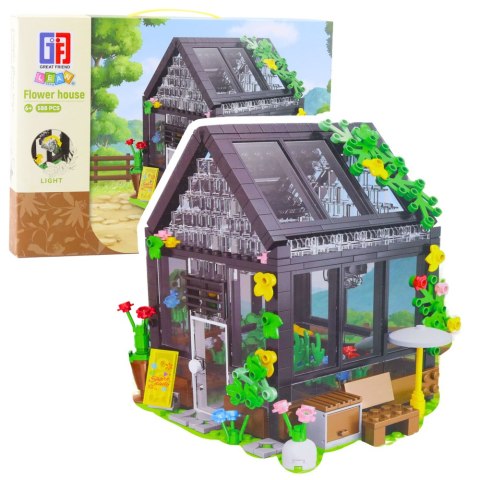 LEAN Toys Klocki Konstrukcyjne Mini Szklarnia Domek Ogrodowy 588 el. LEAN Toys Klocki Konstrukcyjne Mini Szklarnia Domek Ogrodowy 588 el.