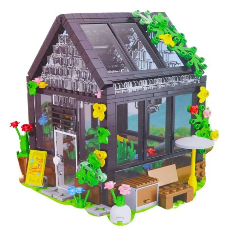 LEAN Toys Klocki Konstrukcyjne Mini Szklarnia Domek Ogrodowy 588 el. LEAN Toys Klocki Konstrukcyjne Mini Szklarnia Domek Ogrodowy 588 el.