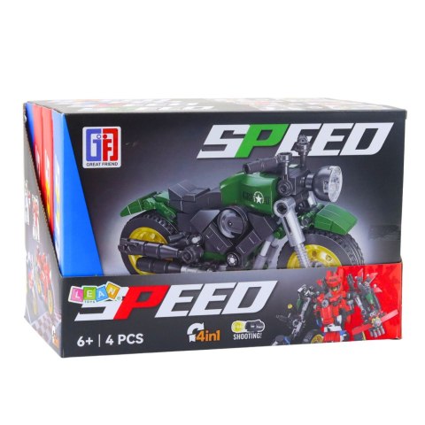 LEAN Toys Klocki Konstrukcyjne Motor Motocykl Robot 2w1 217-222 el. Mix LEAN Toys Klocki Konstrukcyjne Motor Motocykl Robot 2w1 217-222 el. Mix
