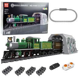LEAN Toys Klocki Konstrukcyjne Pociąg Parowy Zdalnie Sterowany RC Zielony 1212 el.
