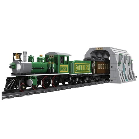 LEAN Toys Klocki Konstrukcyjne Pociąg Parowy Zdalnie Sterowany RC Zielony 1212 el. LEAN Toys Klocki Konstrukcyjne Pociąg Parowy Zdalnie Sterowany RC Zielony 1212 el.