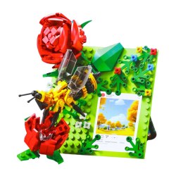 LEAN Toys Klocki Konstrukcyjne Ramka Na Zdjęcie Z Różą I Pszczołą 278 el.