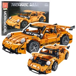 LEAN Toys Klocki Konstrukcyjne Samochód GT Racing Pomarańczowy 1:14 1268 el.
