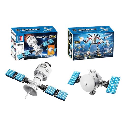 LEAN Toys Klocki Konstrukcyjne Zestaw Kosmiczny Rakiety Anteny Roboty 2w1 44-54 el. LEAN Toys Klocki Konstrukcyjne Zestaw Kosmiczny Rakiety Anteny Roboty 2w1 44-54 el.